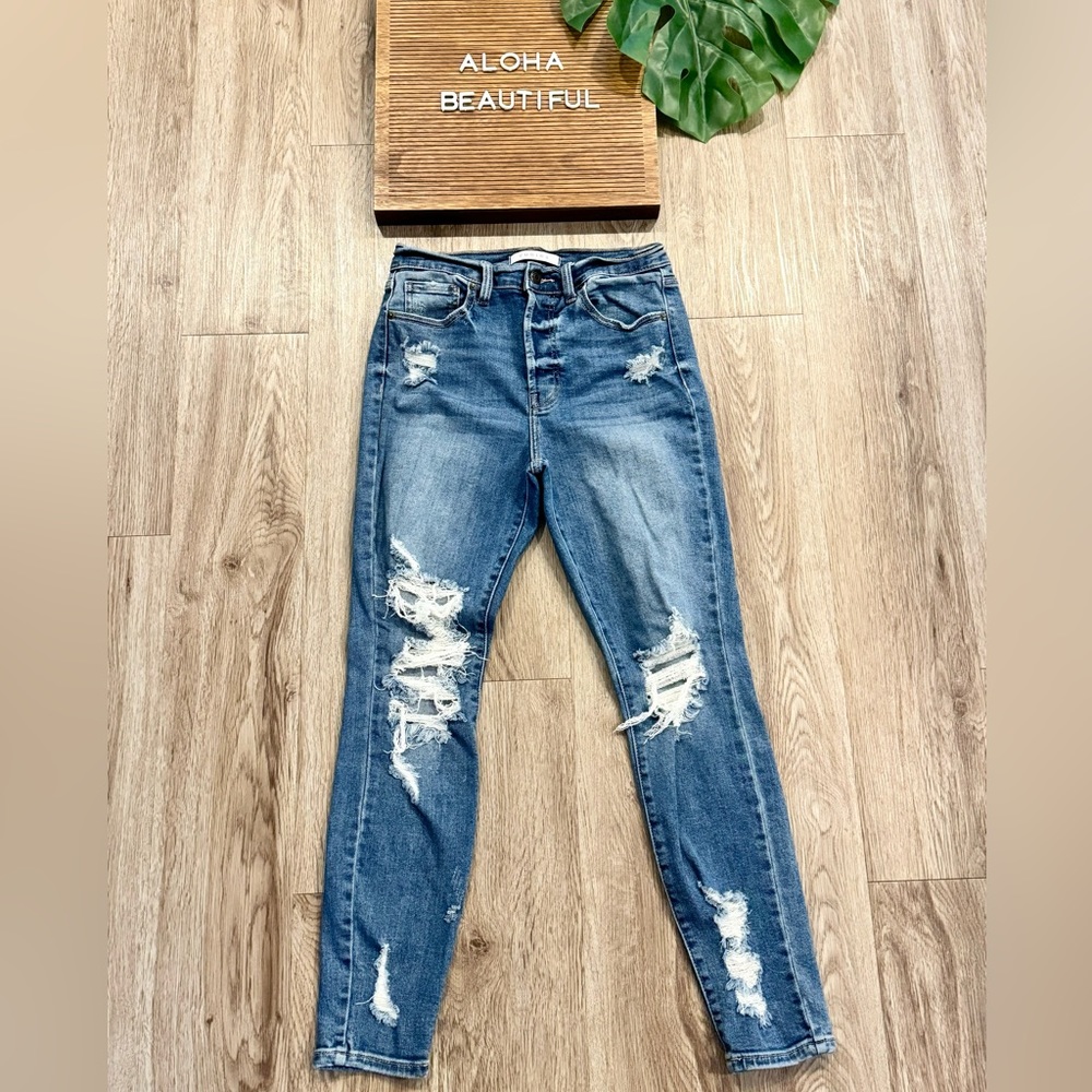 Eunina Bella Super High Rise Ankle Skinny Jeans
